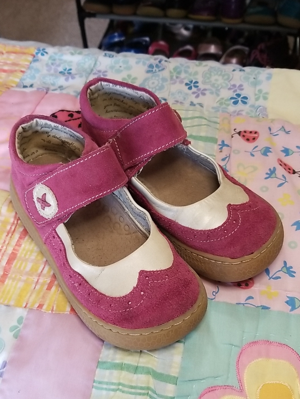 Livie & Luca Suede Mary Jane Shoes with Cream Accents Size 13 Tootles
